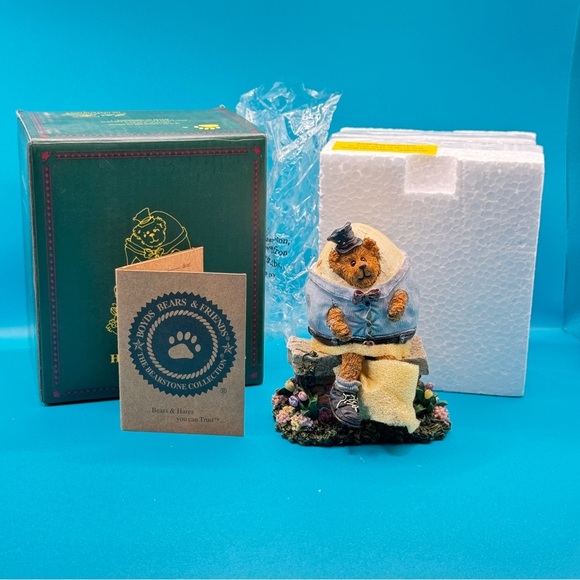 Boyds Bears Bearstone “Humpty Dumpty All Cracked Up” w/ Box COA BearyTales #8 - Picture 2 of 16